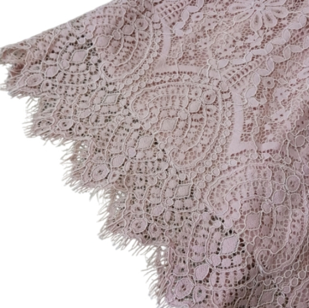 Lace Sheath Cocktail Dress Blush Pink - Picture 6 of 11